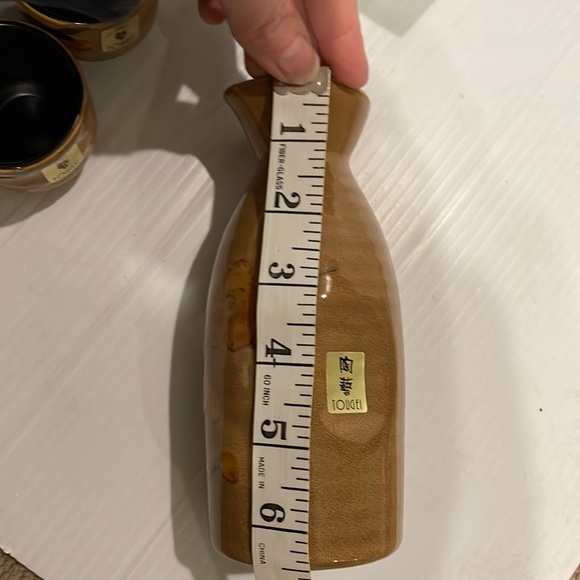 NWT Beautiful Tougei Saki Set Japanese Ceramic Saki Set 5 Piece - Picture 9 of 15